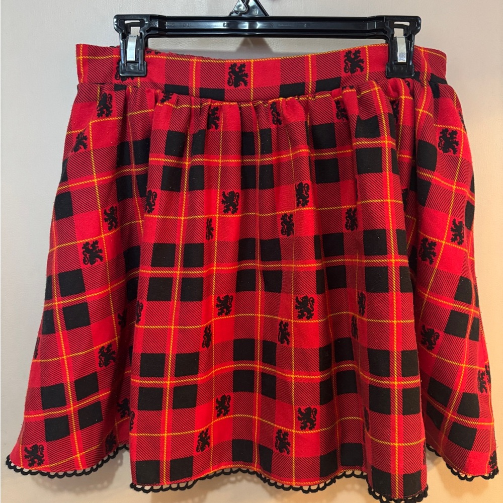 Harry Potter Gryffindor, Red and Black Checkered Skater Skirt.